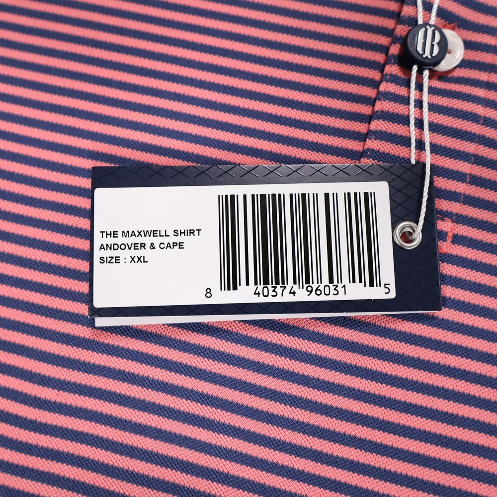 NWT HOLDERNESS & BOURNE Men's XXL Striped Maxwell Performance Golf Polo Shirt - Picture 4 of 8
